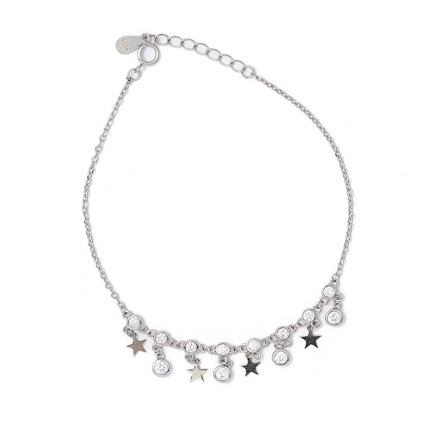 Celestial Charm Anklet Bracelet 925 sterling silver