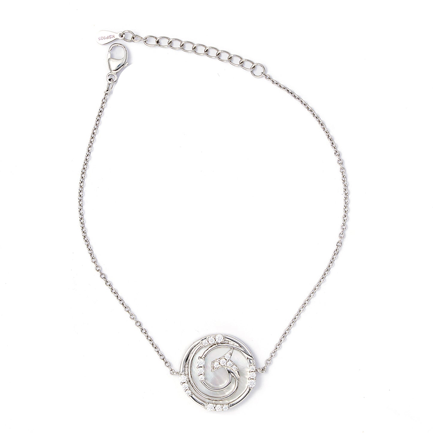 Spiral Nebula Station Bracelet 925 sterling silver