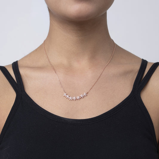 Starburst 925 sterling silver chain pendant