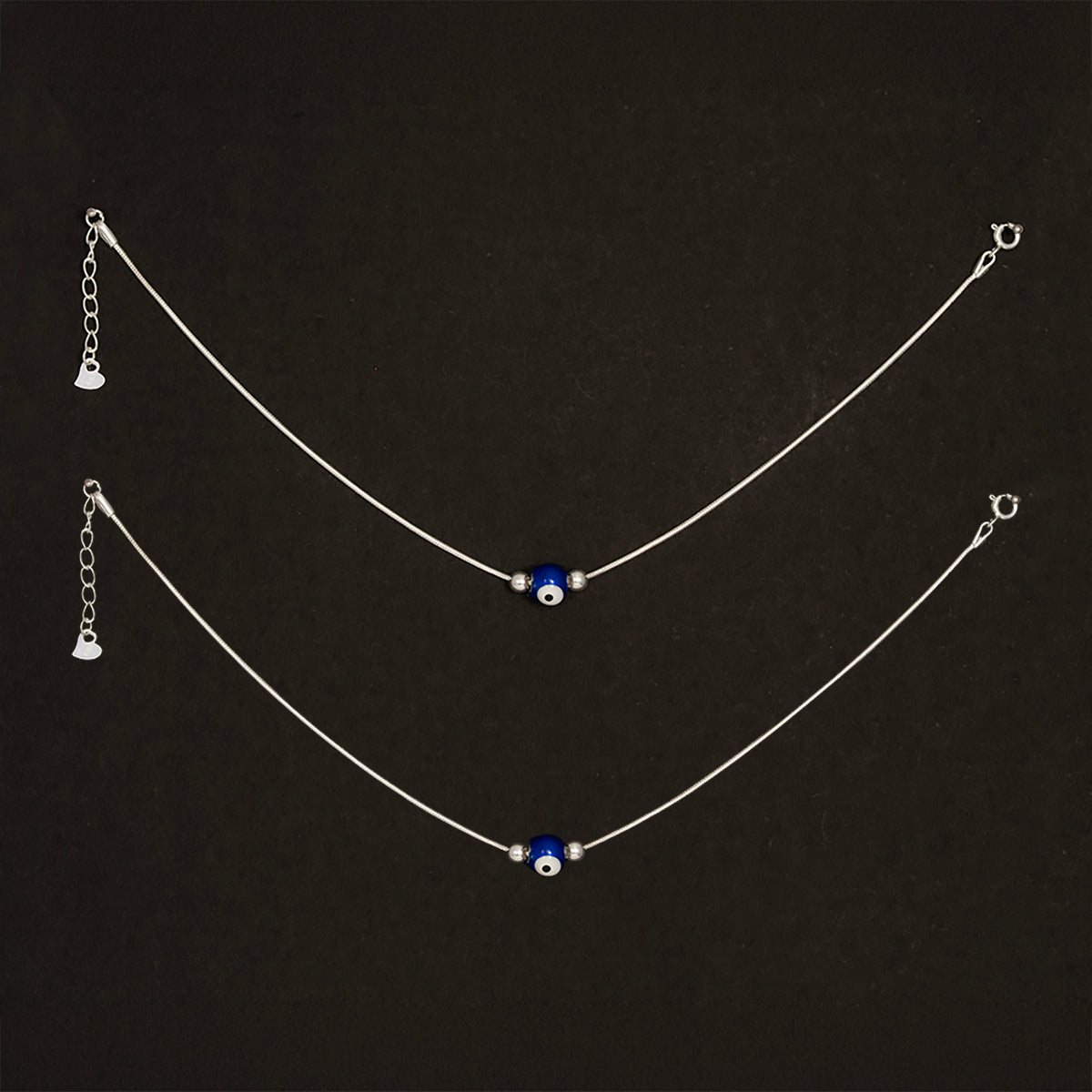 EVIL EYE Anklet 925 Sterling Silver
