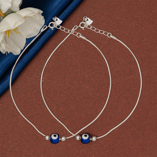 EVIL EYE Anklet 925 Sterling Silver