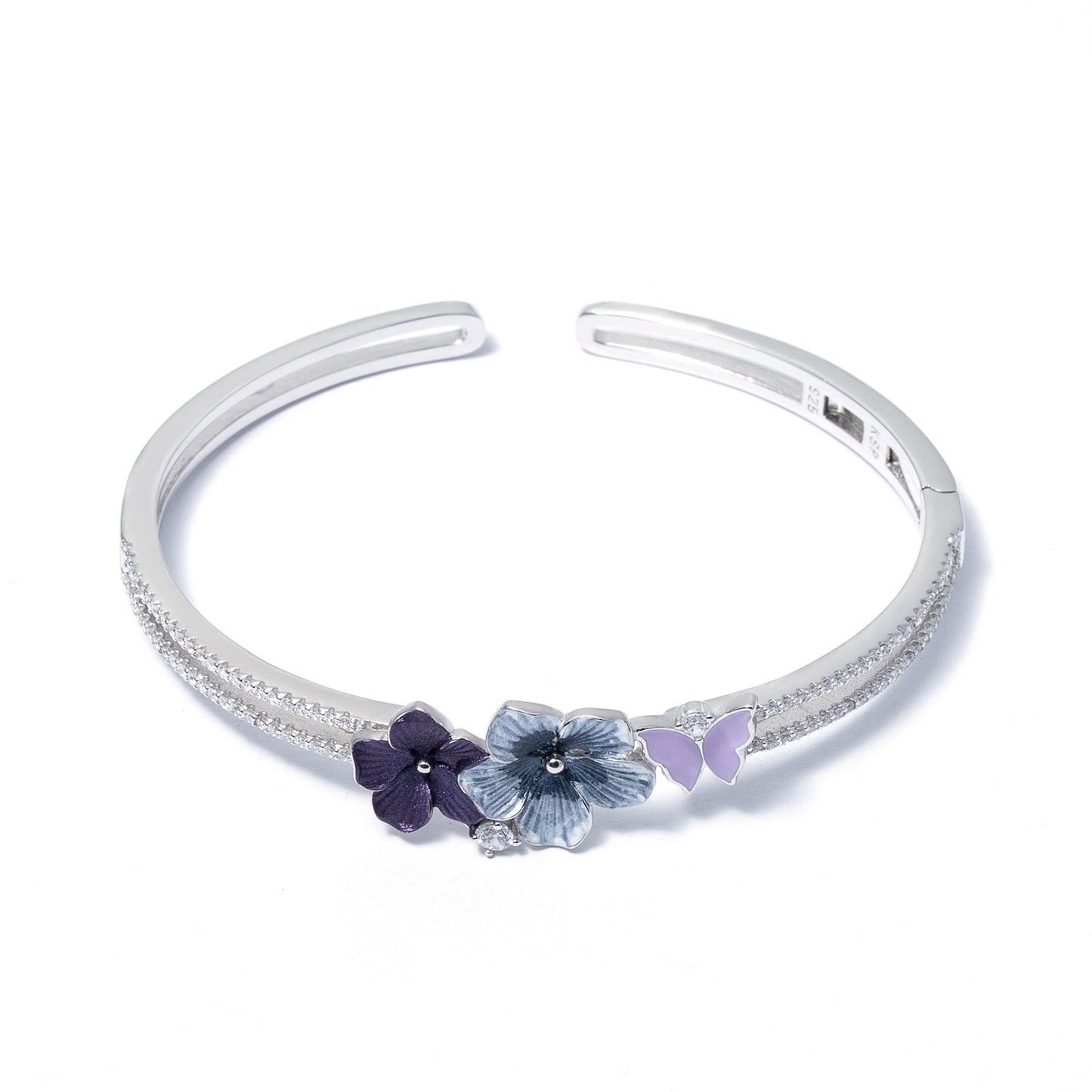Enchanted Garden korean kada 925 sterling silver
