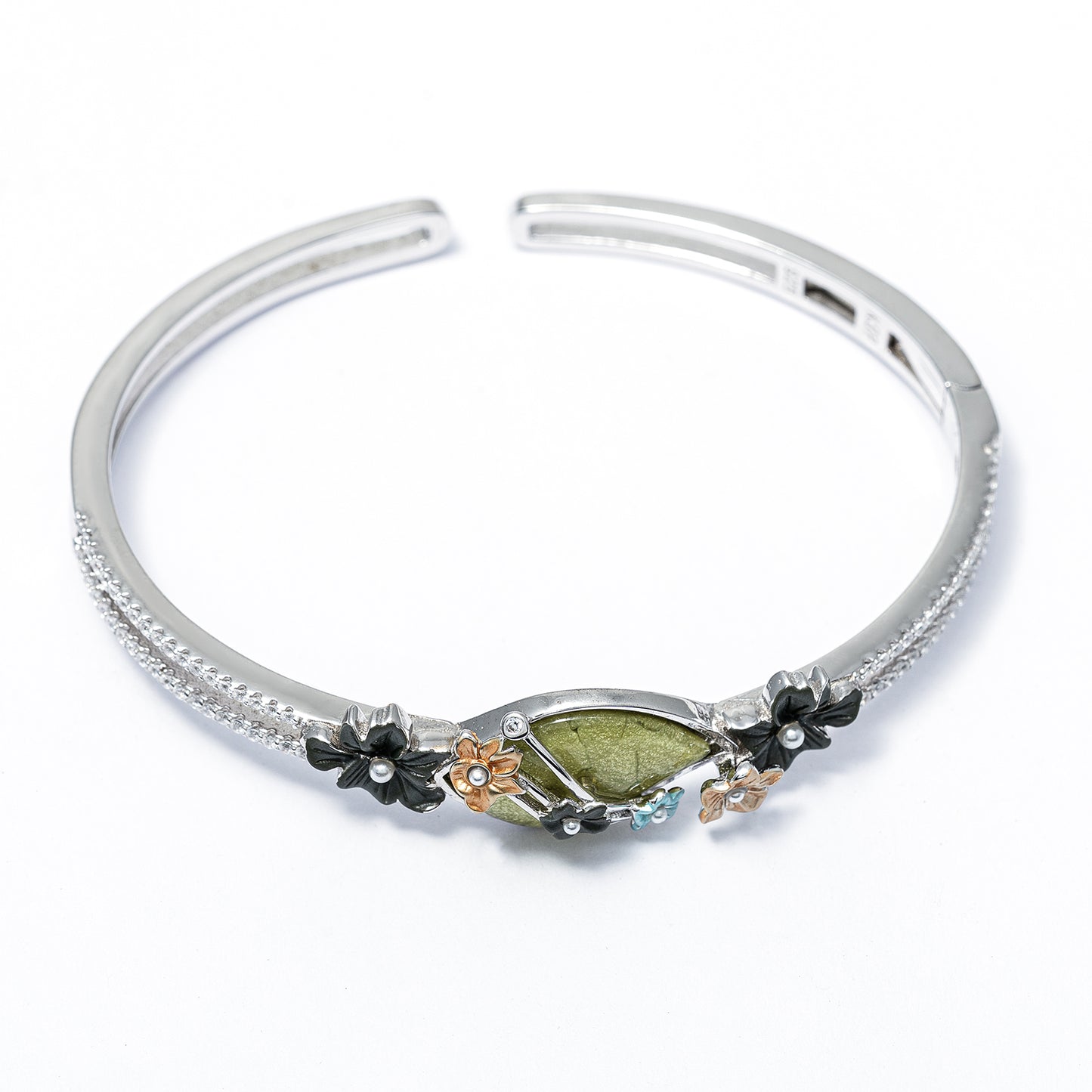 Enchanted Garden Cuff korean kada 925 sterling silver