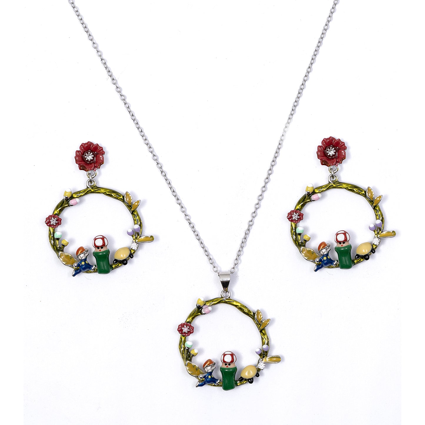 Woodland Whimsy 925 sterling silver necklace