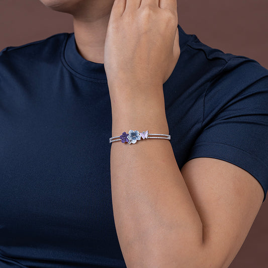 Enchanted Garden korean kada 925 sterling silver