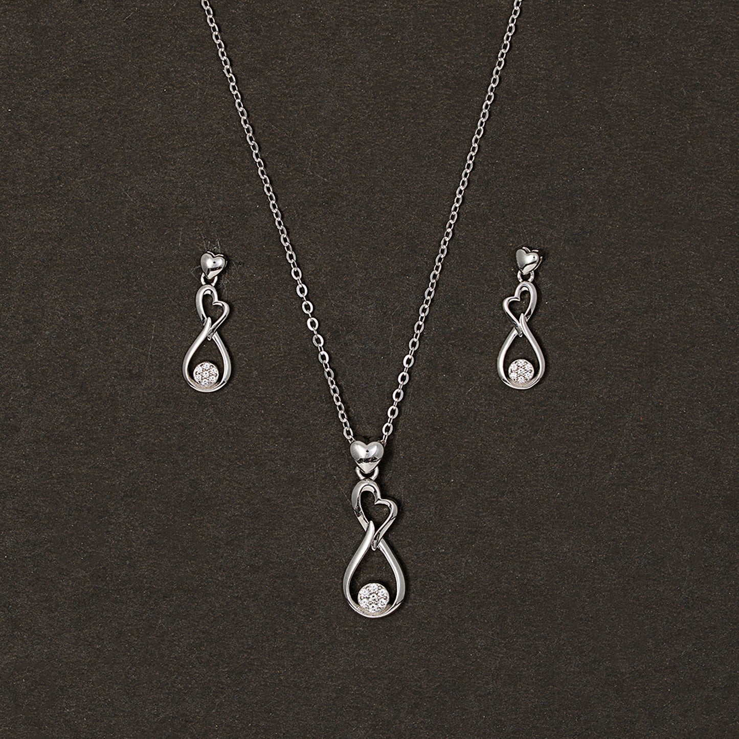Infinity Heart Figured SET 925 sterling silver