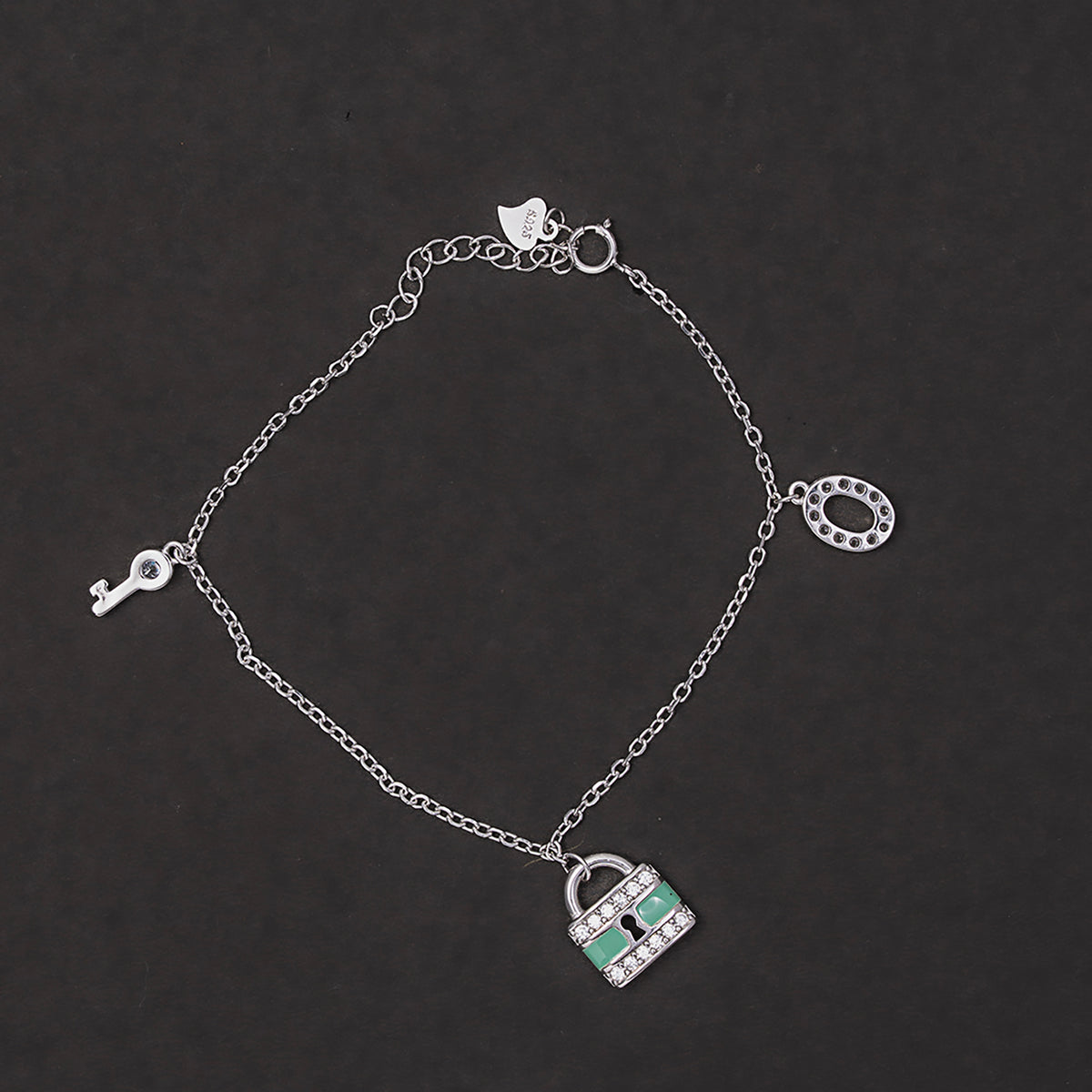 Lock&Key Charm Bracelet 925 sterling silver