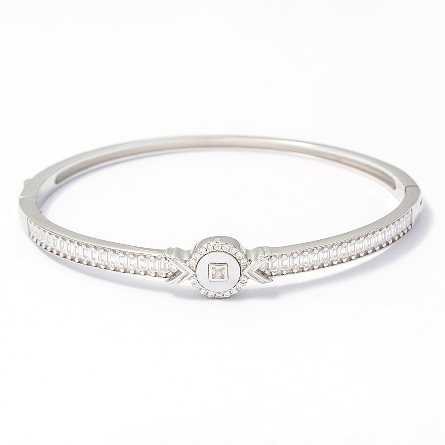 Linear Halo MOP kada 925 sterling silver