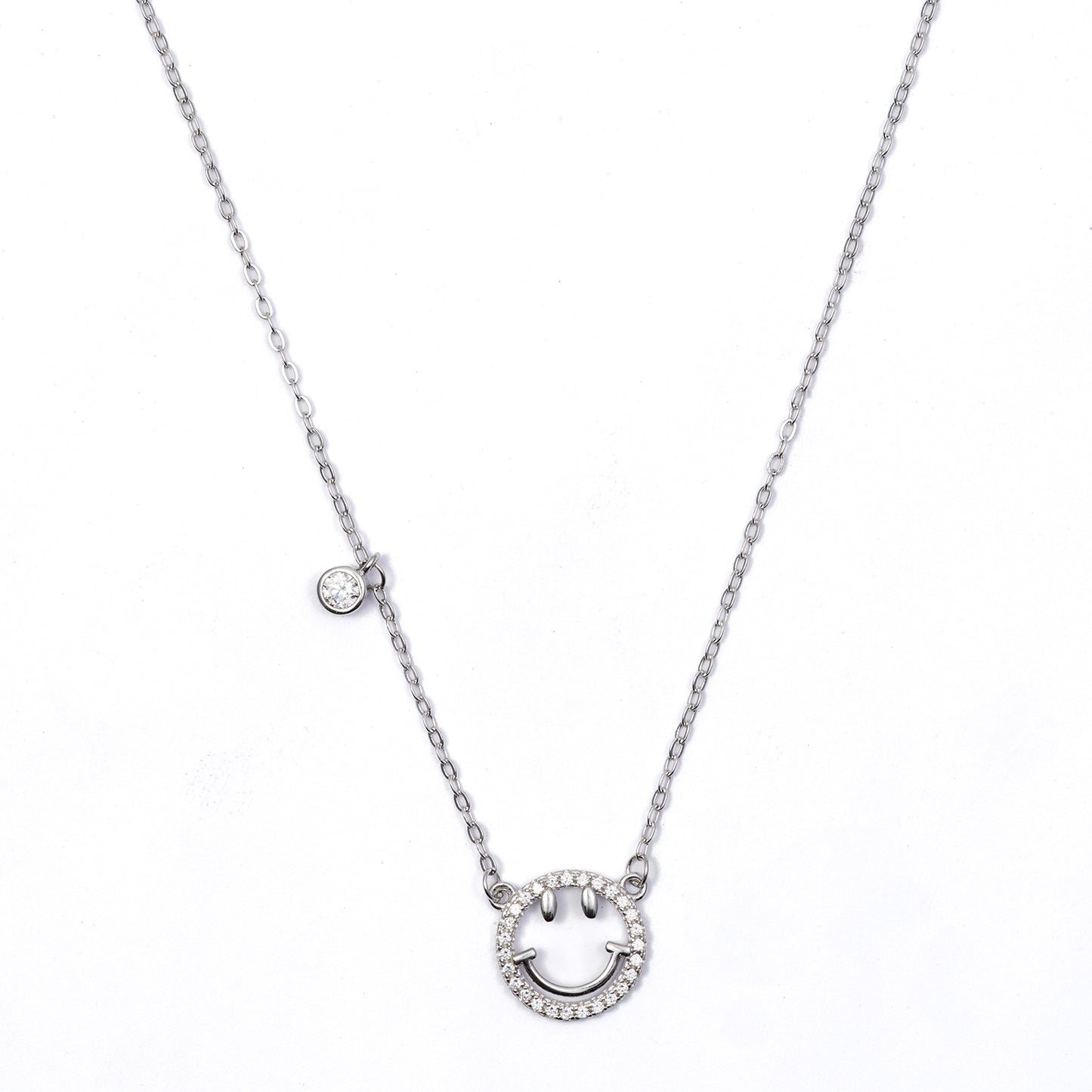 Smiley Face 925 sterling silver chain Pendant