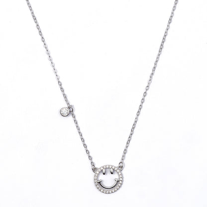 Smiley Face 925 sterling silver chain Pendant