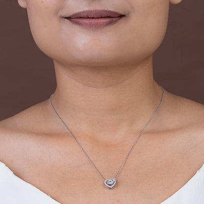 Radiant Heart  Love in Every Sparkle chain pendant