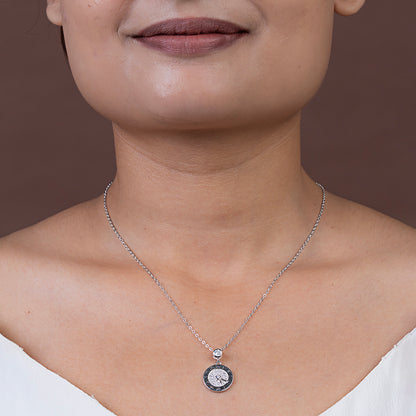 Timeless  Clock chain Pendant 925 sterling silver