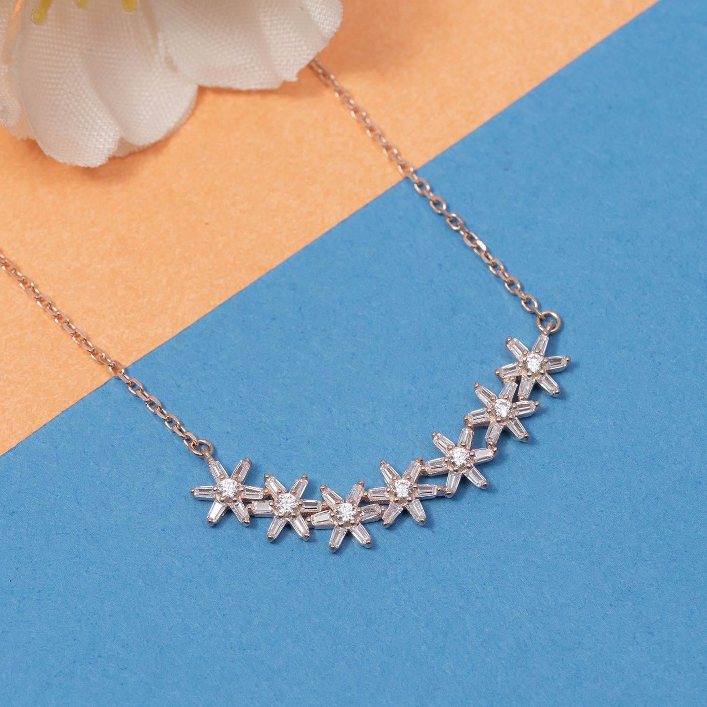 Starburst  925 sterling silver chain pendant