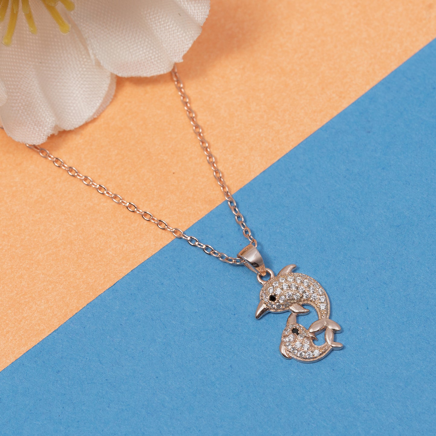 Dolphin 925 sterling silver chain Pendant