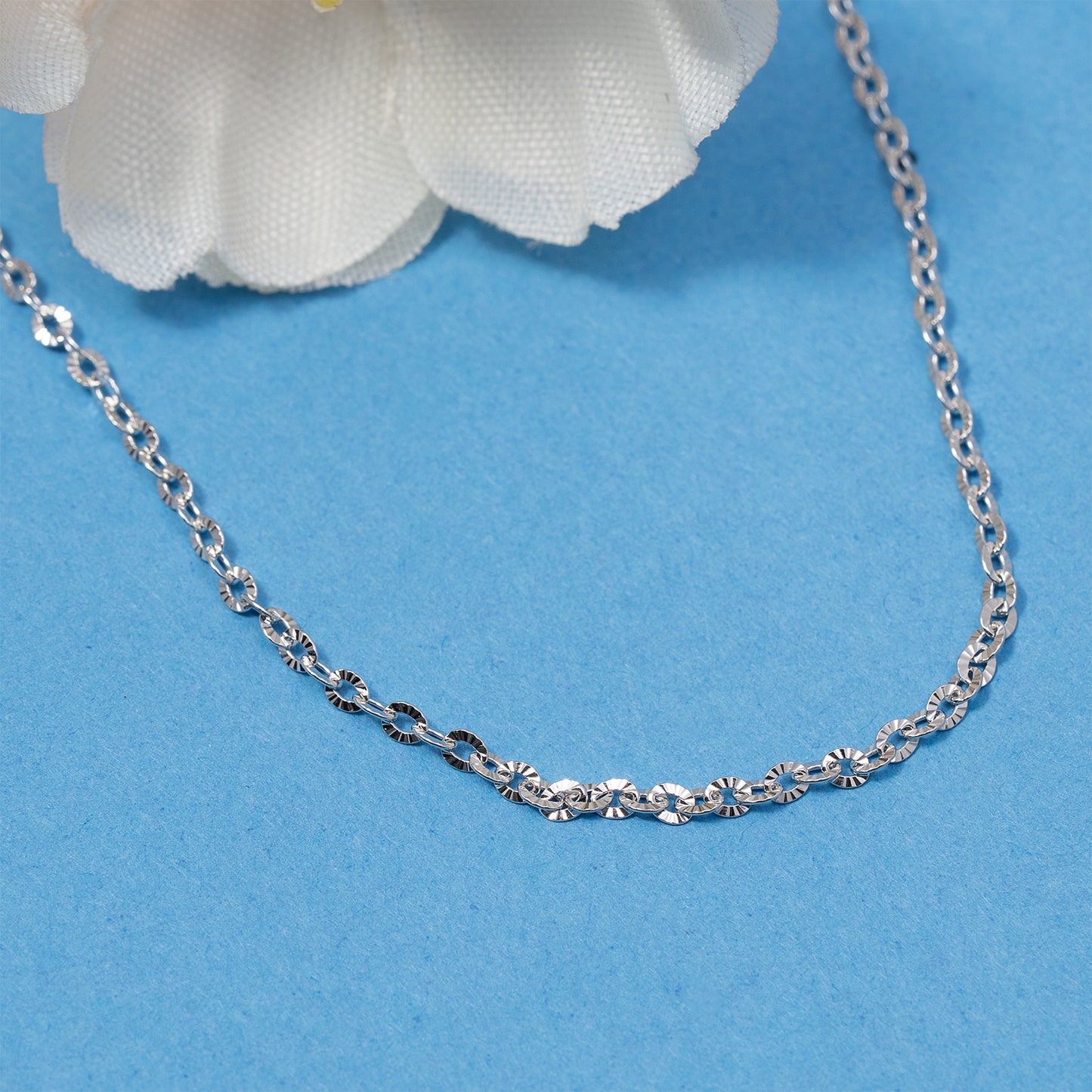 Delicate Diamond-Cut Disc Chain 925 sterling silver