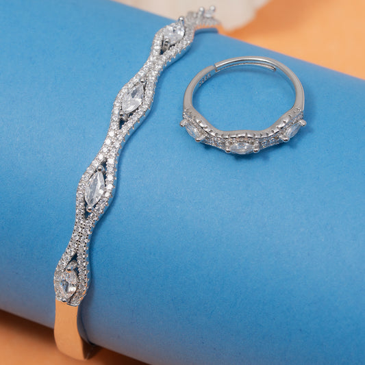 Marquise  Elegance Ring & kada 925 sterling silver