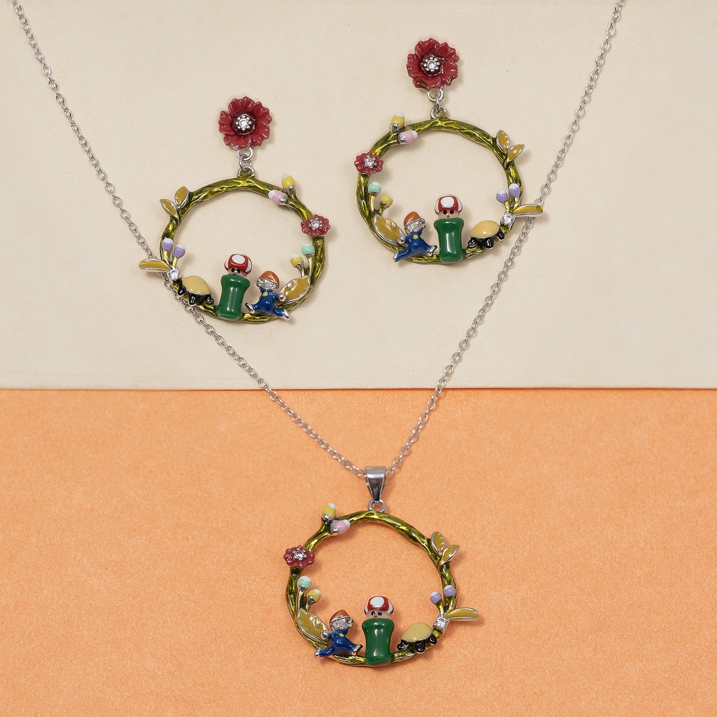 Woodland Whimsy 925 sterling silver  necklace