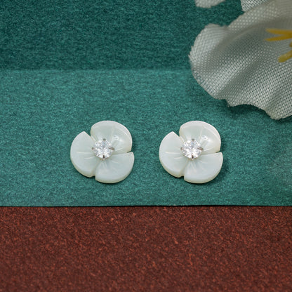 Elegant Blossom Stud Earrings 925 sterling silver