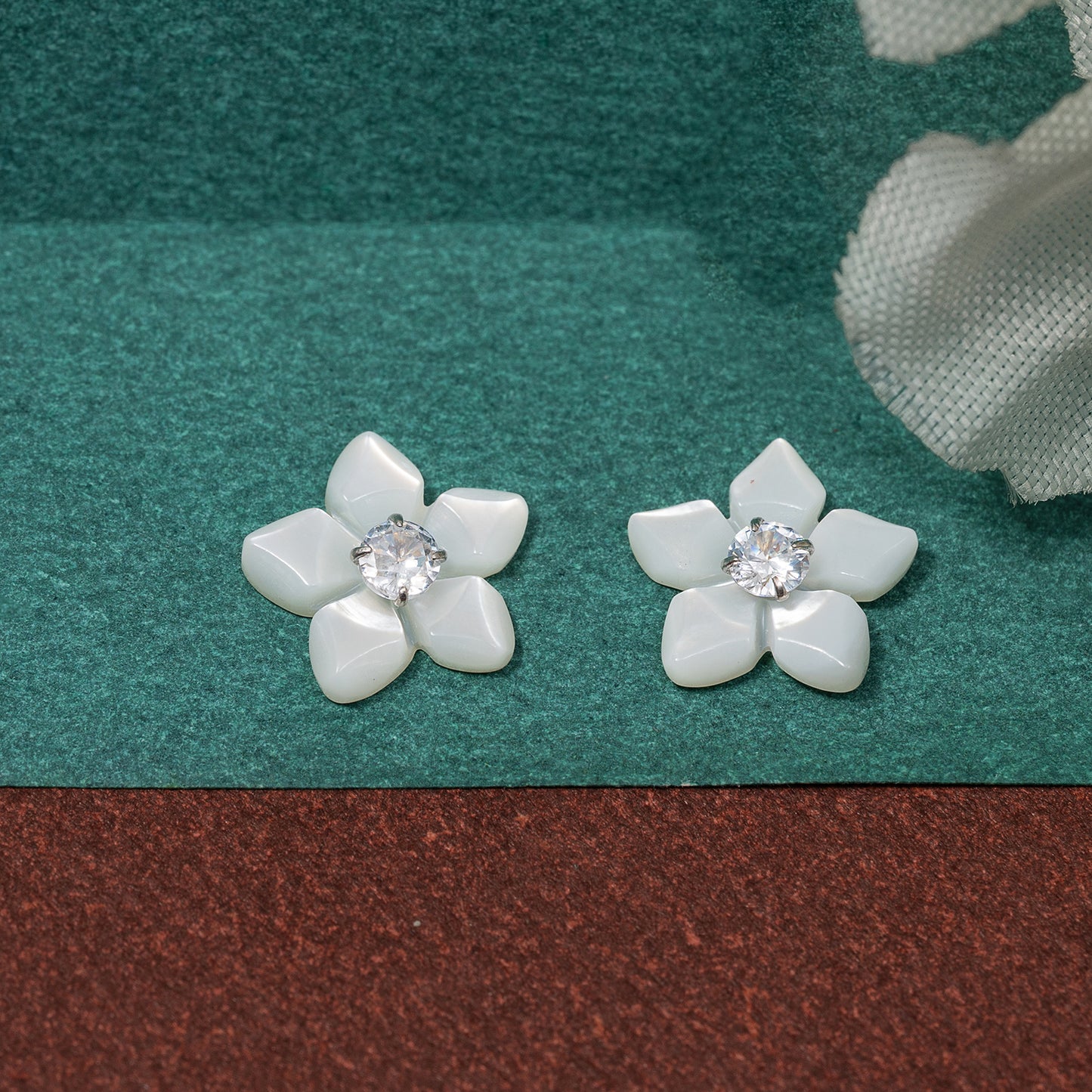 Five-Petal  Stud  925 sterling silver Earrings