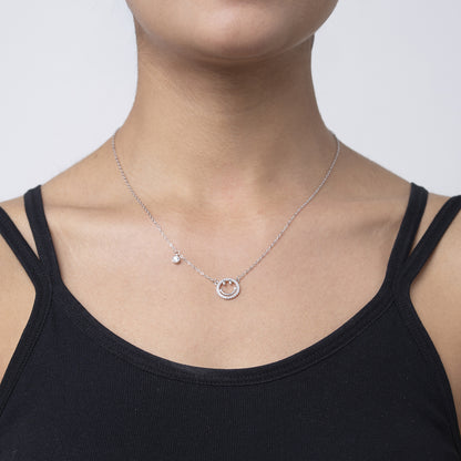 Smiley Face 925 sterling silver chain Pendant