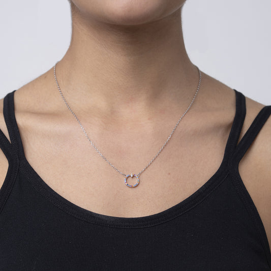 Circle of Color Sparkle 925 sterling silver chain pendant