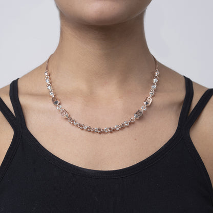 Two-Tone 925 sterling silver italian chain