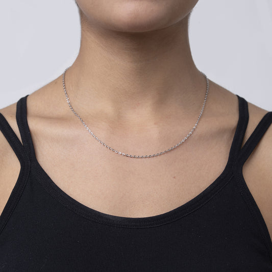 Delicate Diamond-Cut Disc Chain 925 sterling silver