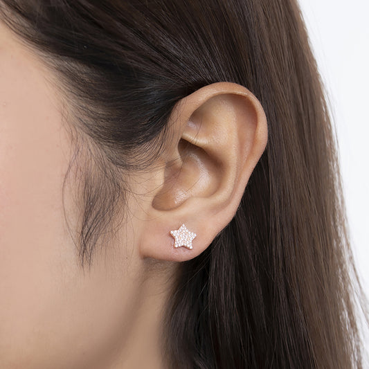 Dazzling Star Stud Earrings 925 sterling silver