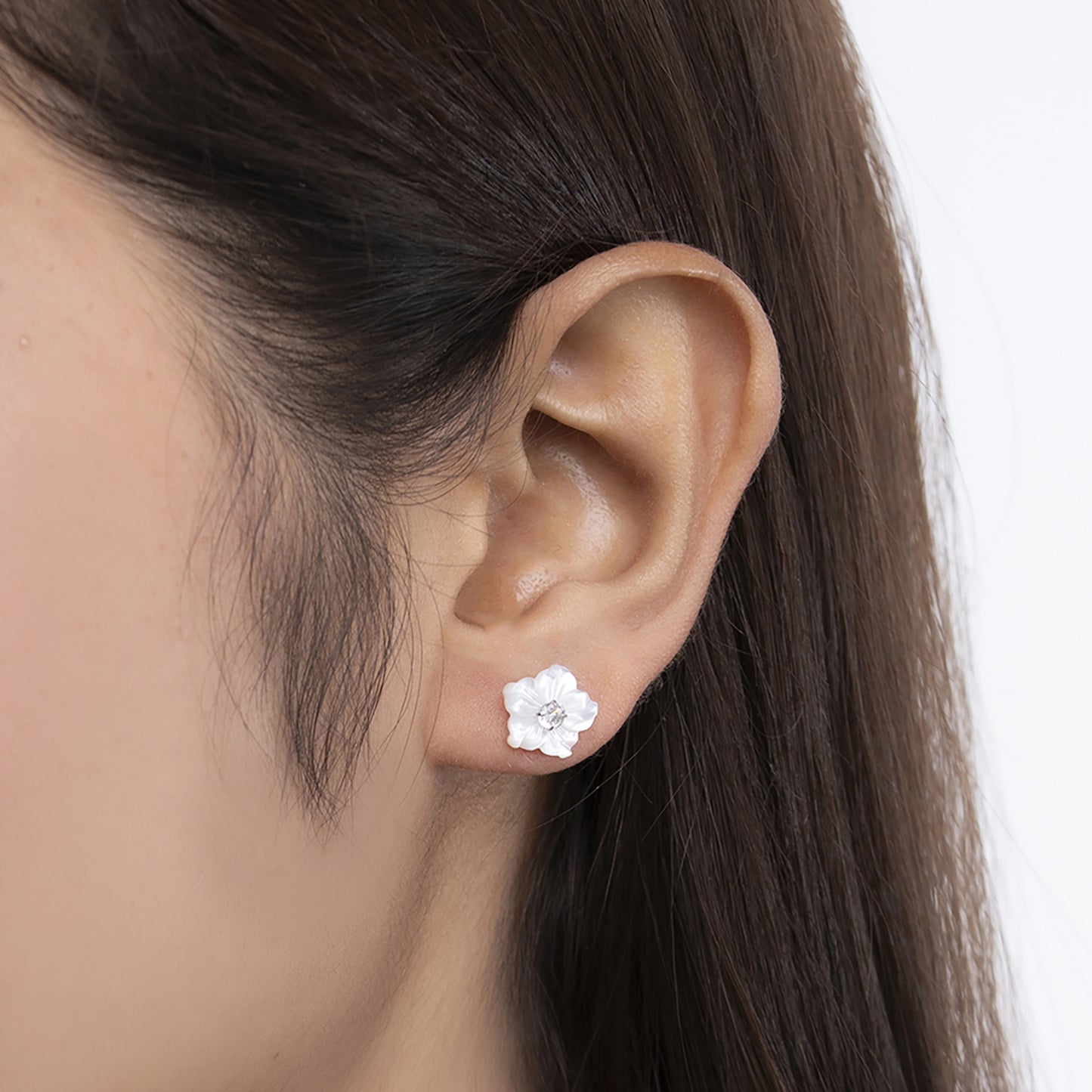 Floral Stud Earrings  925 sterling silver