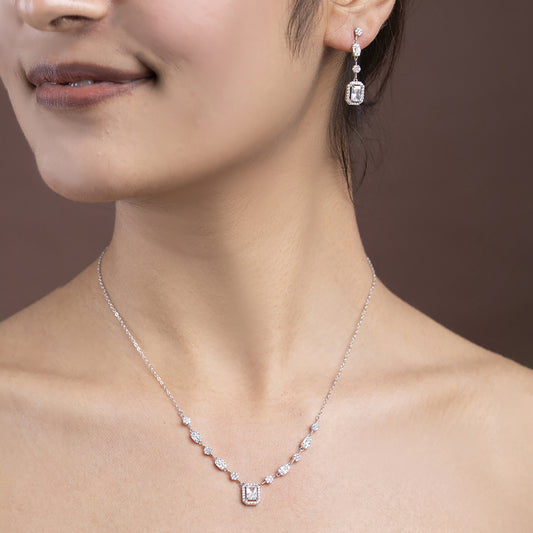 Crystal Radiance pendant Set 925 sterling silver