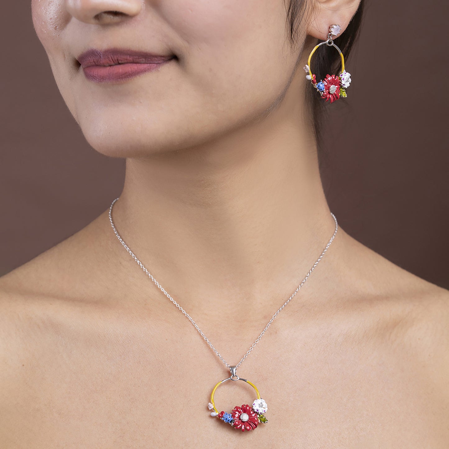 Garden Glow  925 sterling silver necklace