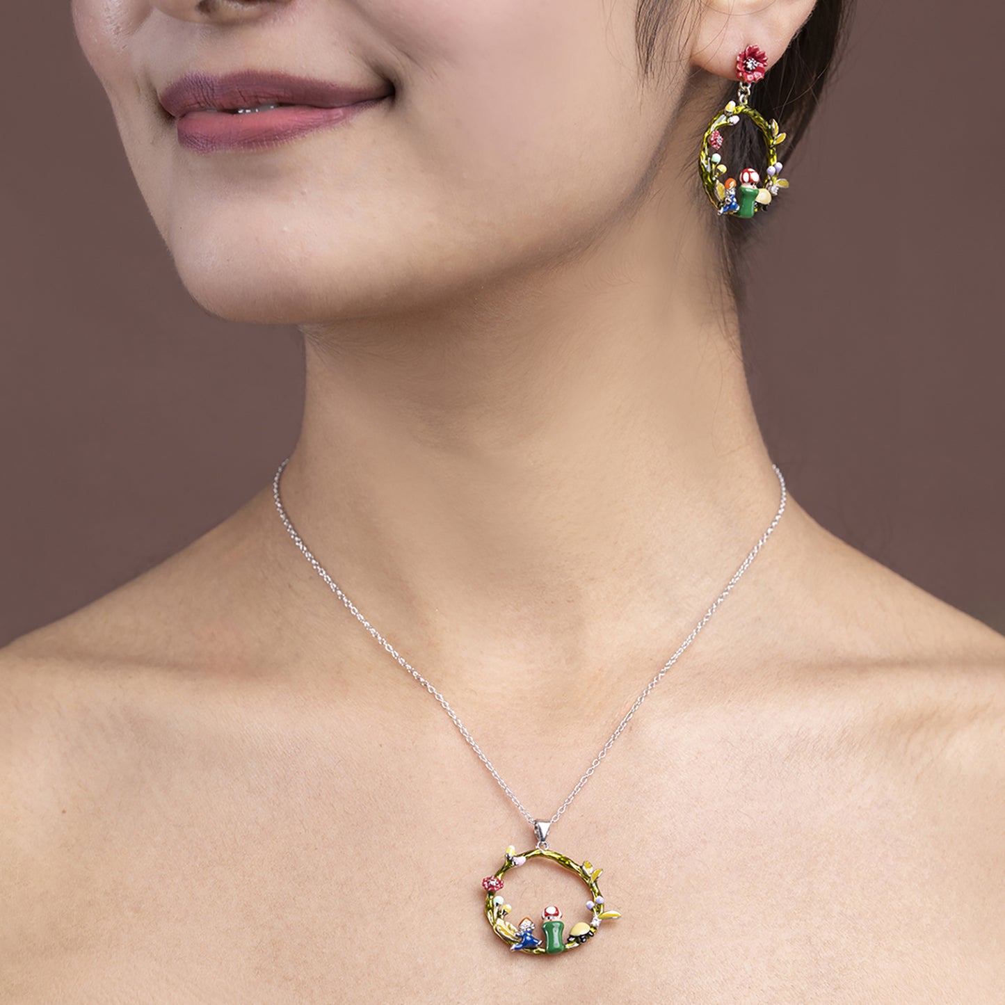 Woodland Whimsy 925 sterling silver  necklace