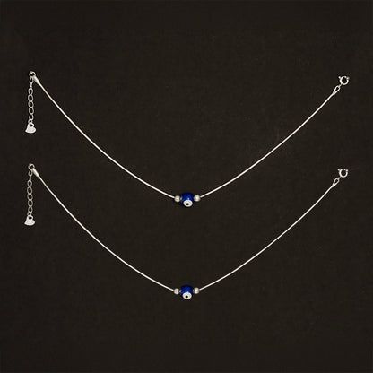 EVIL EYE Anklet 925 Sterling Silver
