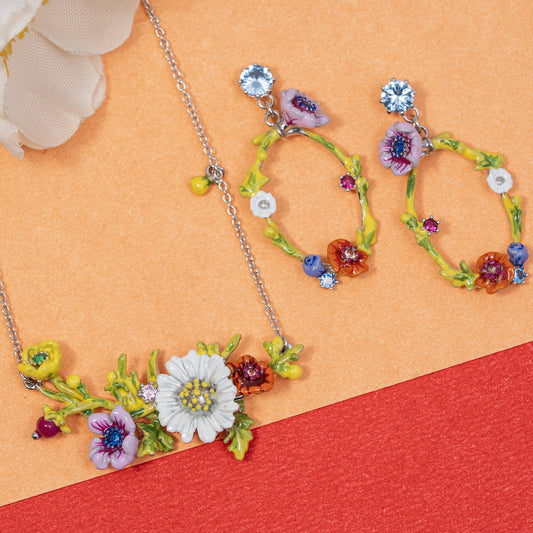 Bloom Bright – Floral 925 sterling silver necklace