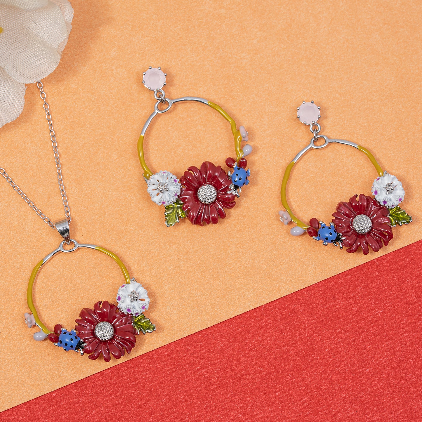 Garden Glow  925 sterling silver necklace