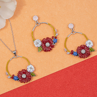 Garden Glow  925 sterling silver necklace