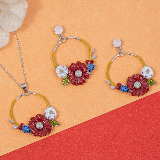 Garden Glow  925 sterling silver necklace