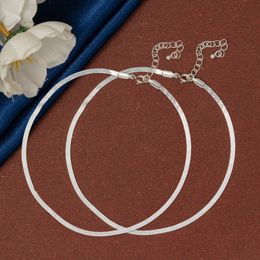 Ice cut Anklet 925 sterling silver