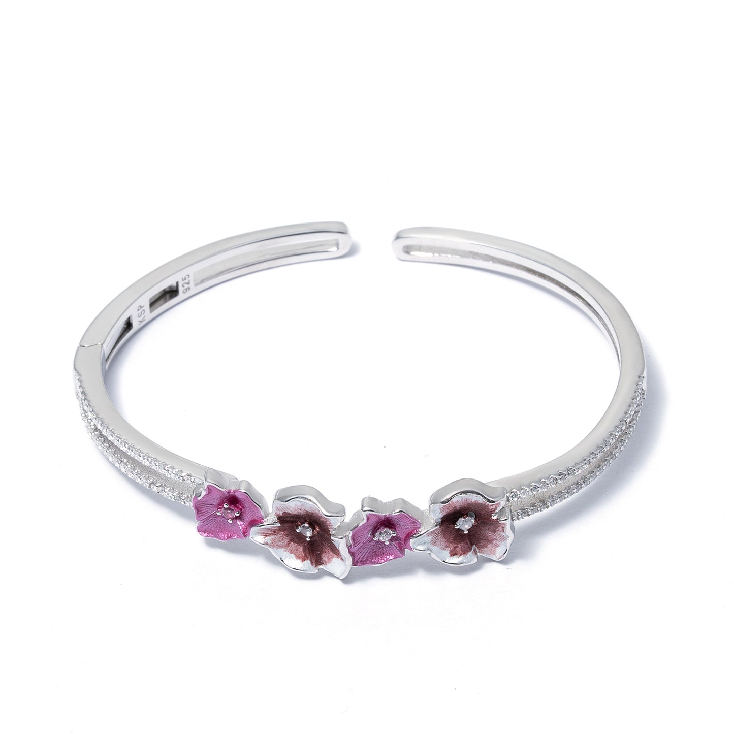 Delicate Blossom  korean kada 925 sterling silver