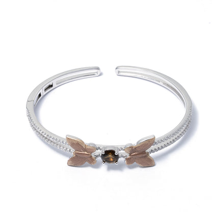 Elegant Butterfly Gem Bracelet korean kada 925 sterling silver
