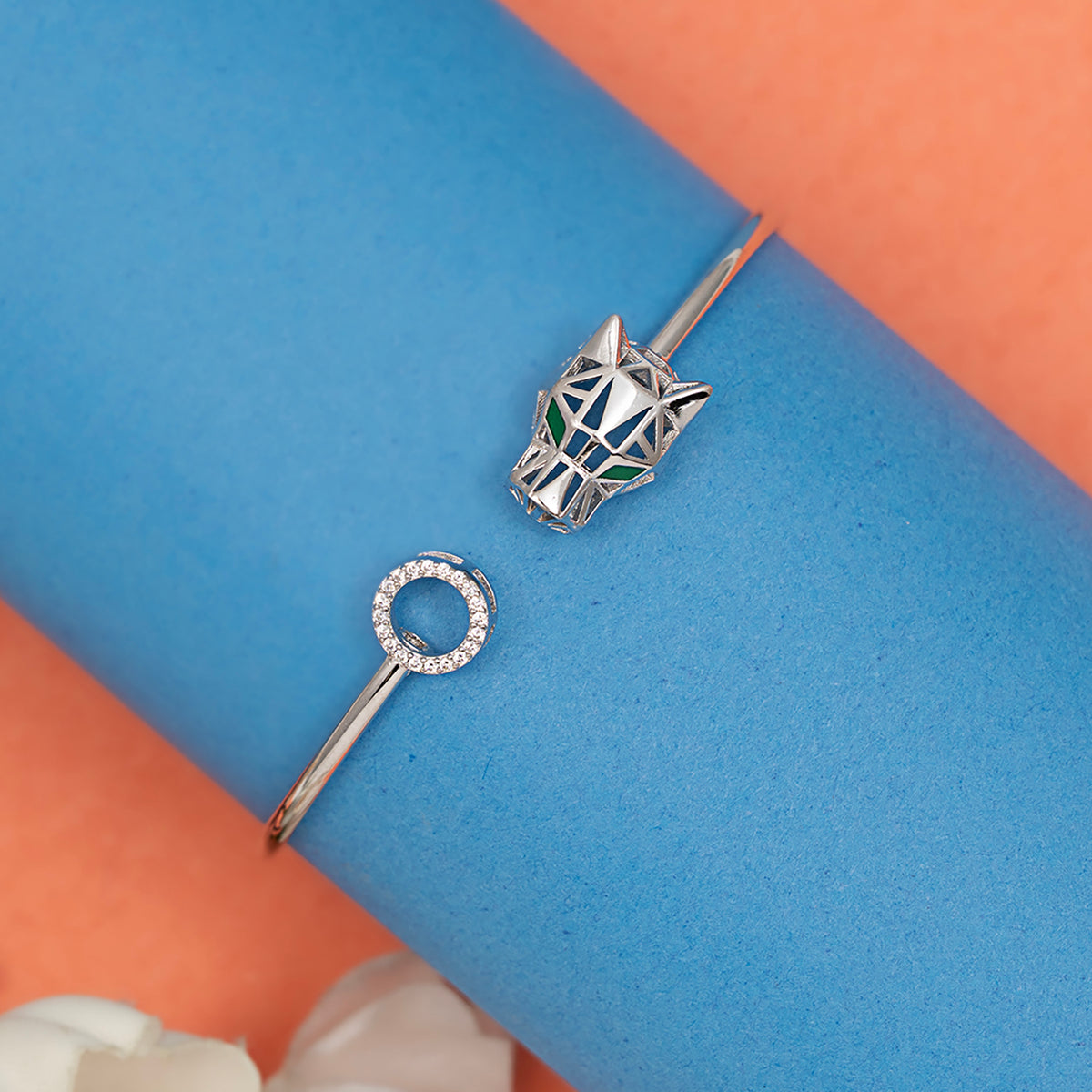 Panther Head Geometric kada 925 sterling silver