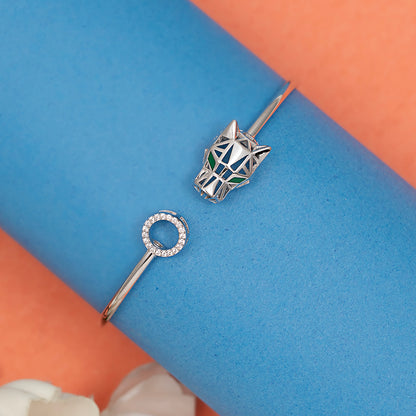 Panther Head Geometric kada 925 sterling silver