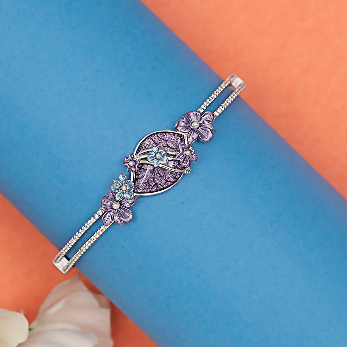 Violet Garden korean kada 925 sterling silver