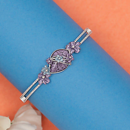 Violet Garden korean kada 925 sterling silver