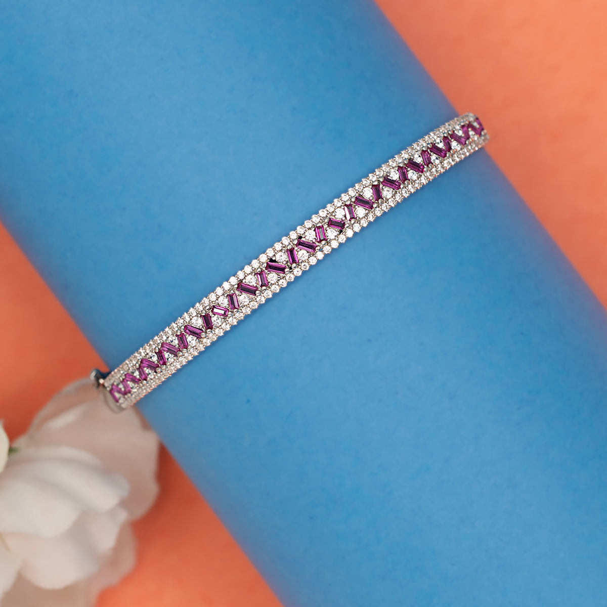 Azure Blossom & Pavé Sphere kada 925 sterling silver