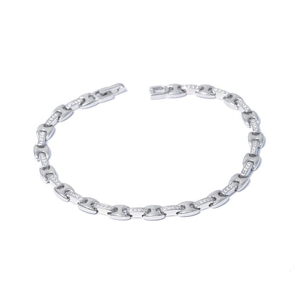 MODERN Linking BOLD DESIGN Bracelet 925 sterling silver
