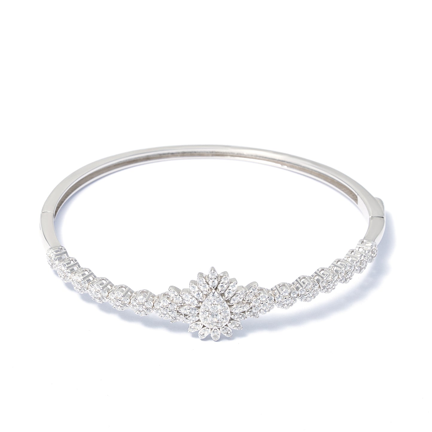 Regal Teardrop Daimond style kada 925 sterling silver