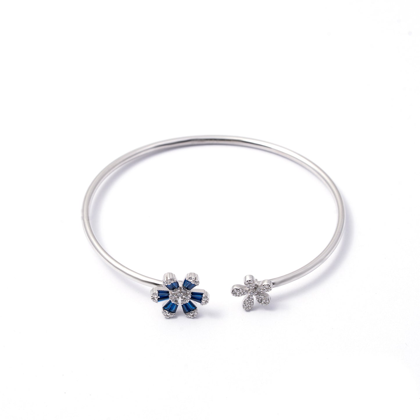 Floral Open Bangle  kada 925 sterling silver
