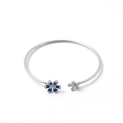 Floral Open Bangle  kada 925 sterling silver