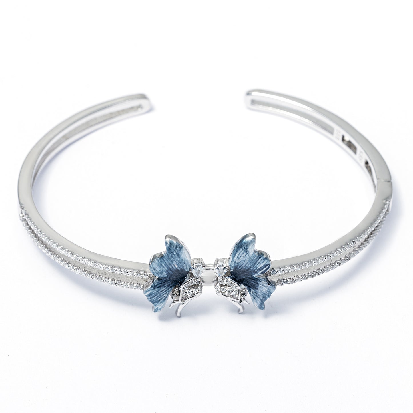Blue Butterfly korean kada 925 sterling silver